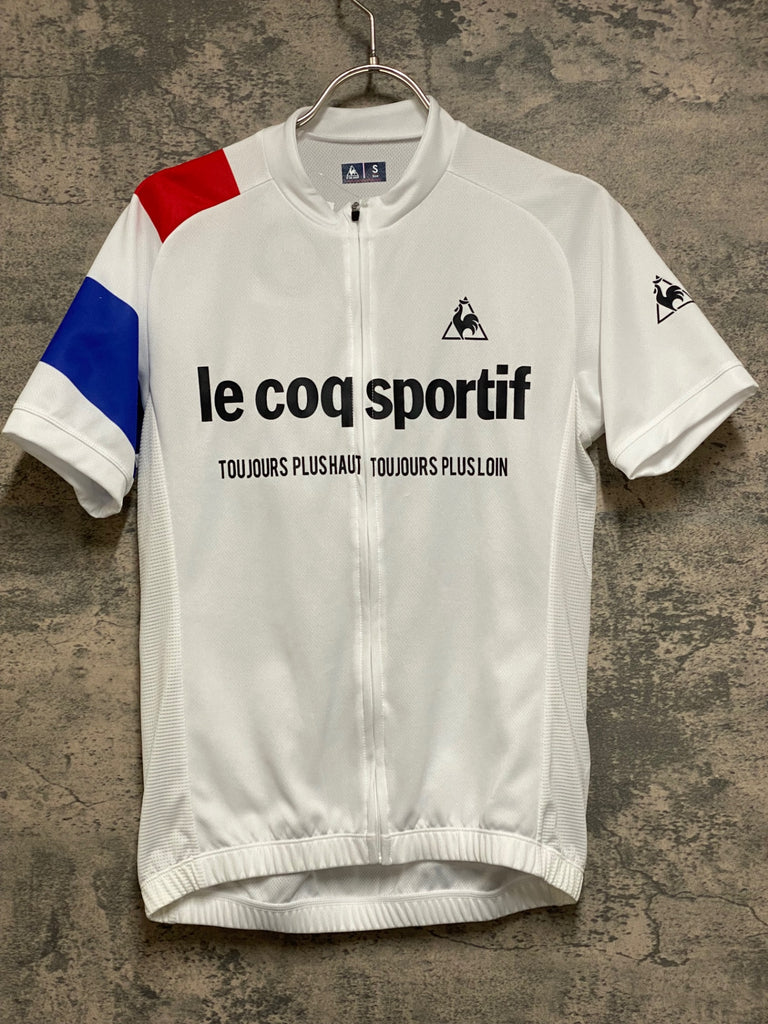 激レア　ボリビア代表 le coq sportifジャージ　実使用　支給品 JP154 ルコックスポルティフ le coq sportif 半袖 サイクルジャージ 白