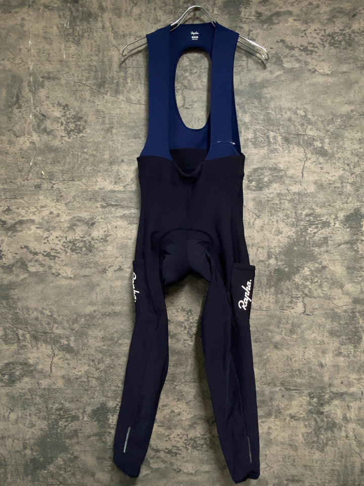 JW383 ラファ Rapha CORE CARGO WINTER TIGHTS WITH PAD ビブタイツ 黒 M 裏起毛 スレあり