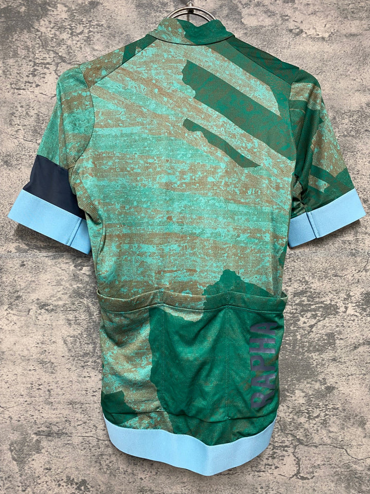 KD414 ラファ Rapha PRO TEAM GRAVEL TRAINING JERSEY 半袖 サイクルジャージ 緑 XS