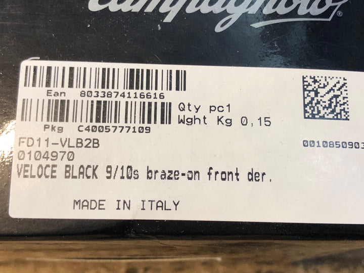 JR475 カンパニョーロ CAMPAGNOLO ヴェローチェ VELOCE BACK 9/10S フロントディレイラー 2S 直付け