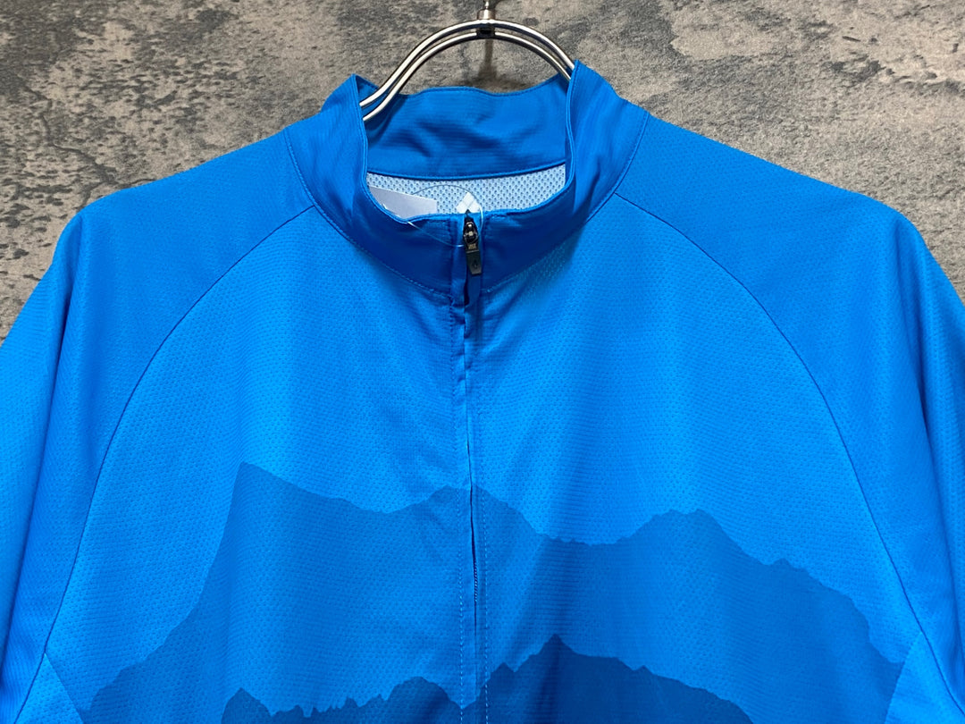 KL209 モンベル mont-bell 半袖 サイクルジャージ 水 青 XL