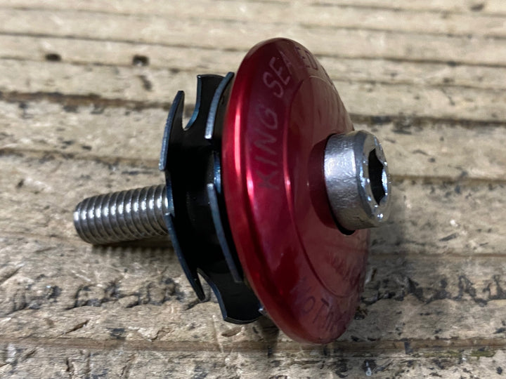 KD385 クリスキング CHRIS KING Nothreadset 1-1/8 SV FR0045 ヘッドパーツ 赤 未使用