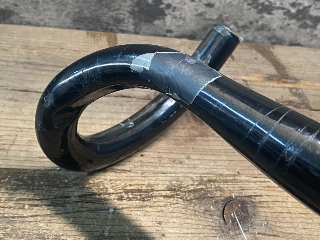 JF809 チネリ cinelli ネオス NEOS 400 Φ31.8 REACH70 DROP125 カーボン ドロップハンドル ※クリア剥がれ大 ジャンク