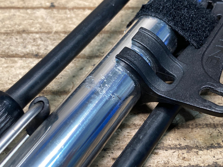 JM619 レザイン LEZYNE MICRO FLOOR DRIVE HVG 空気入れ ポンプ シルバー ※ガリ傷