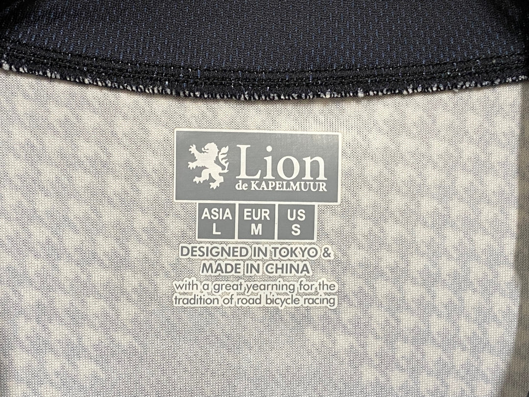 JP587 リオンドカペルミュール Lion de KAPELMUUR 半袖 サイクルジャージ 黒 千鳥柄 L