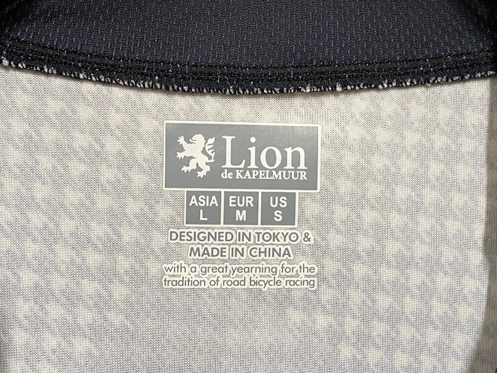 JP587 リオンドカペルミュール Lion de KAPELMUUR 半袖 サイクルジャージ 黒 千鳥柄 L