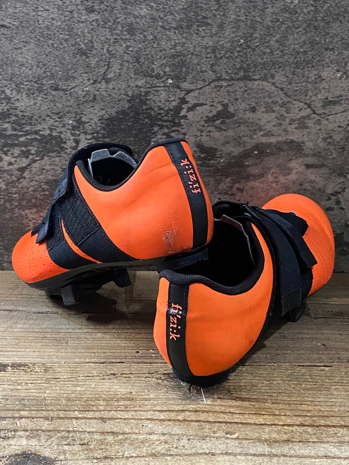 KJ156 フィジーク fizik TEMPO R5 POWERSTRAP SHOES ビンディングシューズ オレンジ EU42 3穴