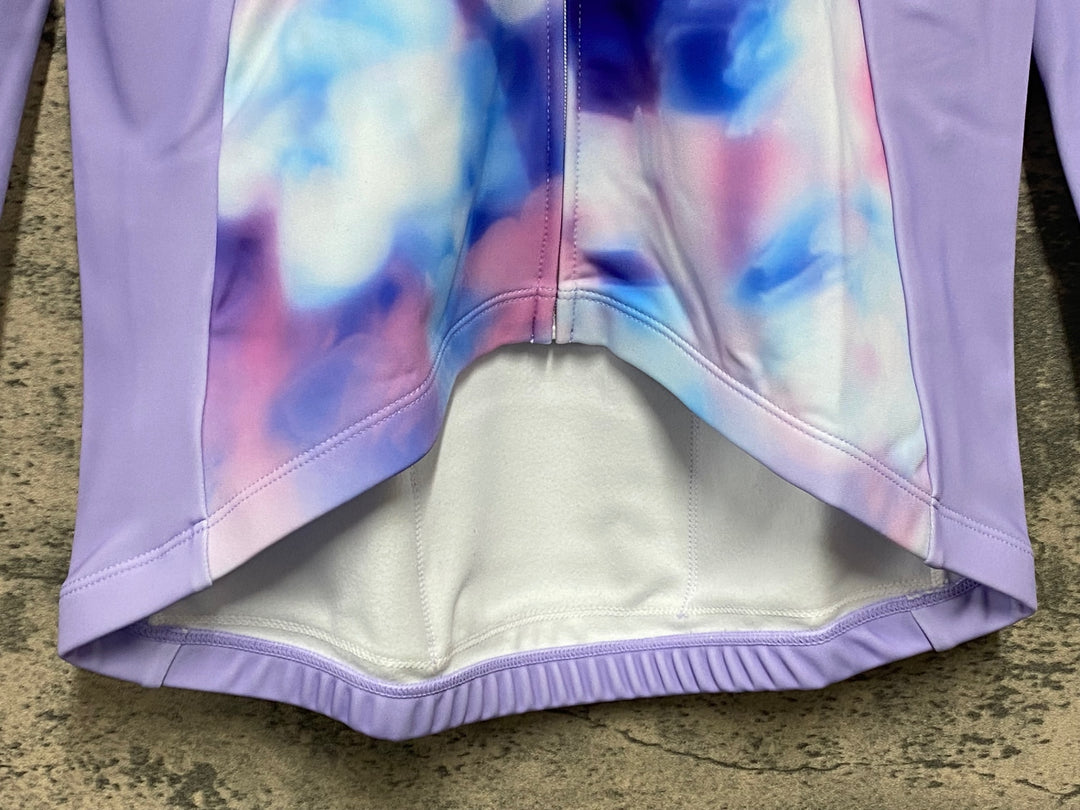 JV970 レリック reric Women's Rupee Warm Long Jersey 長袖サイクルジャージ 白青 M 裏起毛 レディース