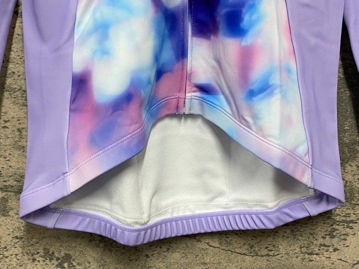 JV970 レリック reric Women's Rupee Warm Long Jersey 長袖サイクルジャージ 白青 M 裏起毛 レディース
