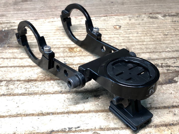 JN527 レックマウント REC-MOUNTS 両持ち サイコンマウント Φ31.8 ガーミン キャットアイ用ライトマウント付き