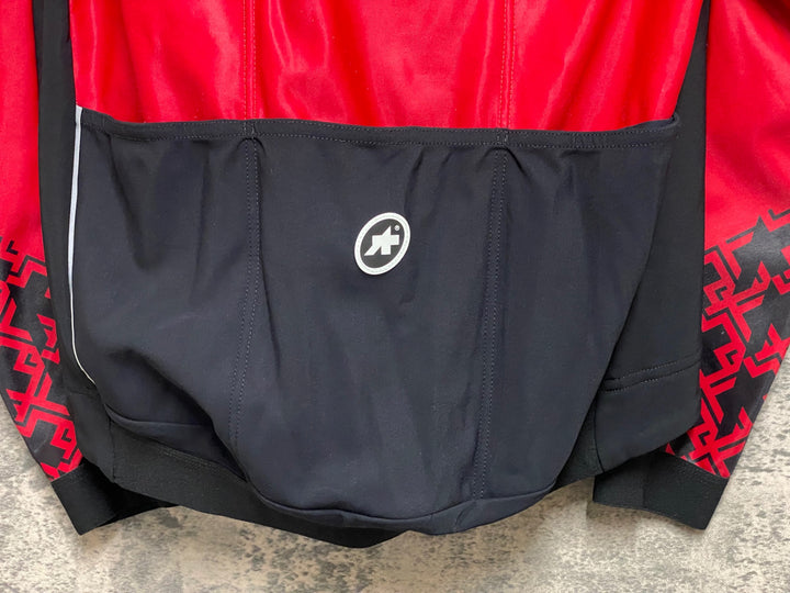 JQ078 アソス ASSOS MILLE GT JACKET WINTER サイクルジャケット 黒赤 M