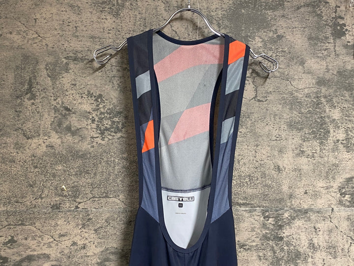 JW298 カステリ CASTELLI ビブショーツ ネイビー オレンジ XL