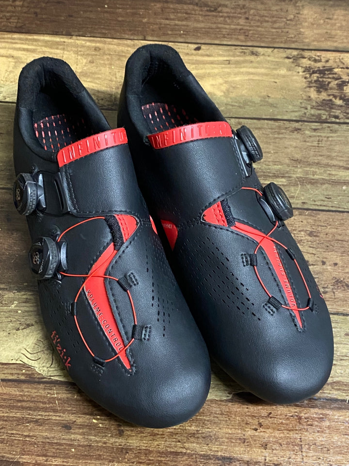 JY005 フィジーク fizik INFINITO R1 Shoes ビンディングシューズ 3穴 黒赤 EU41