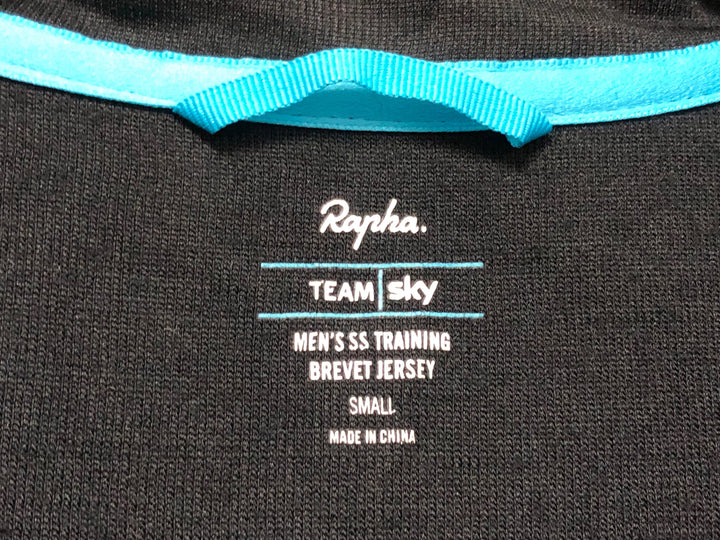 JV923 ラファ Rapha MEN'S SS TRAINING BREVET JERSEY 半袖 サイクルジャージ 黒 S TEAM Sky
