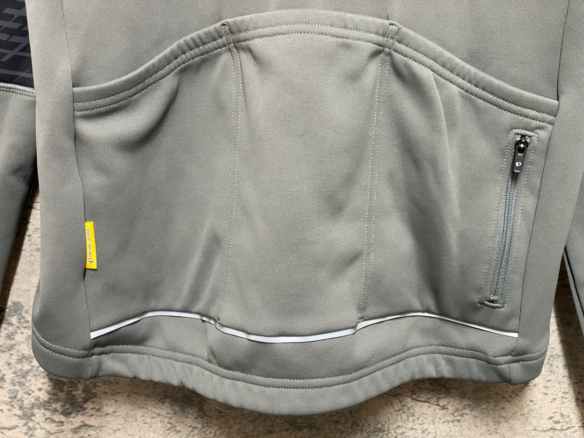 JR981 パールイズミ PEARL iZUMi 長袖 サイクルジャージ グレー XL 裏