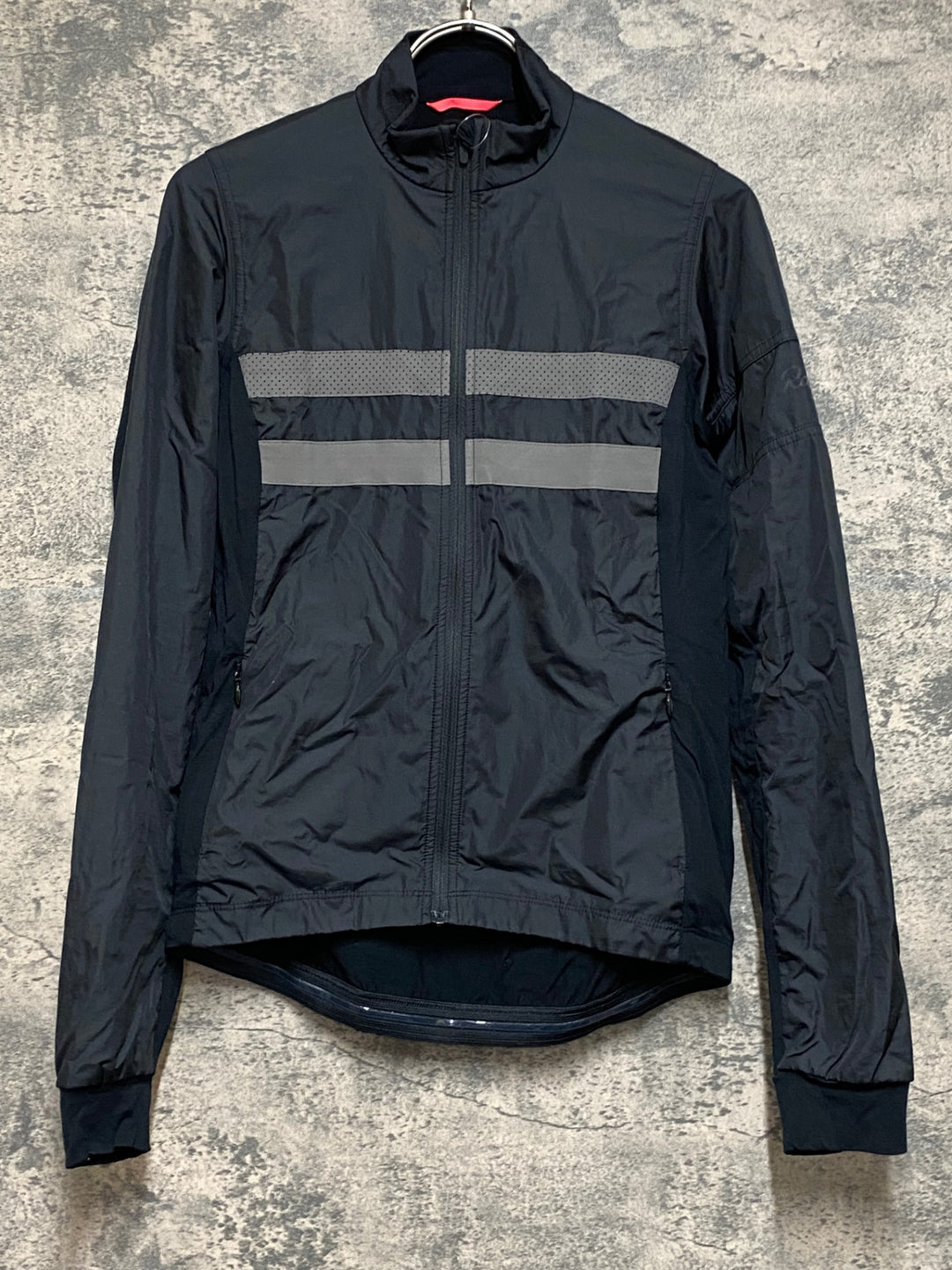 JS158 ラファ Rapha WOMEN'S BREVET LONG SLEEVE WINDBLOCK JERSEY 長袖 サイクルジャージ 黒 XS レディース ※背面小穴