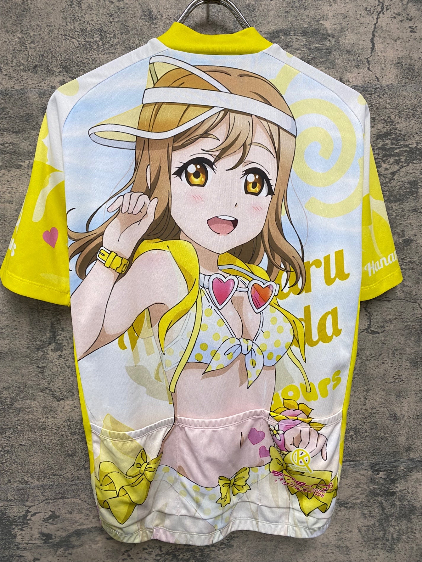 KA075 アウローラ AURORA 半袖 サイクルジャージ 黄 XL ラブライブ