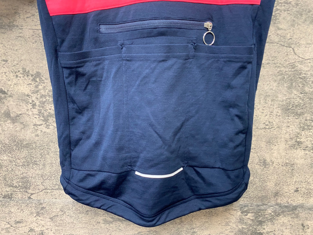 KA056 ラファ Rapha BREVET JERSEY 半袖 サイクルジャージ 紺 レディース XS
