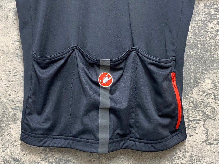 KC589 カステリ CASTELLI 半袖 サイクルジャージ 黒 L