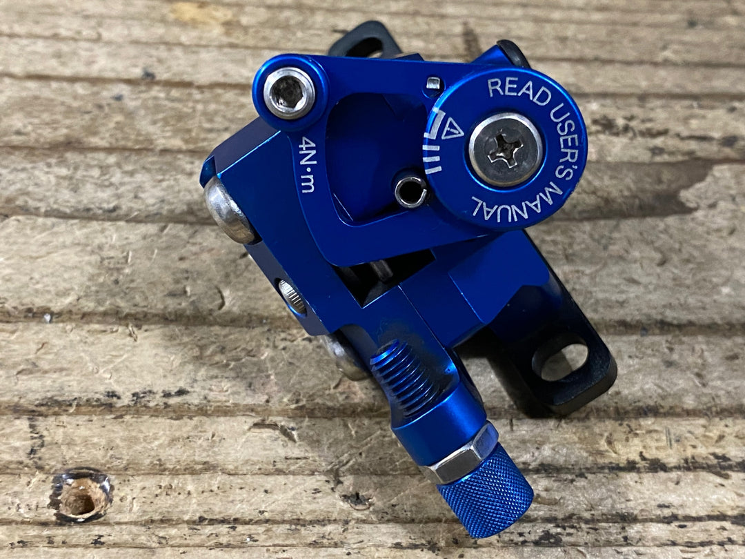 JO390 グロータック GROWTAC EQUAL MECHANICAL DISC ディスクブレーキキャリパー 前後セット 青
