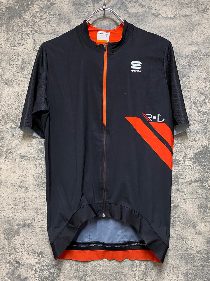 JN208 スポーツフル sportful 半袖 サイクルジャージ 黒 赤 M