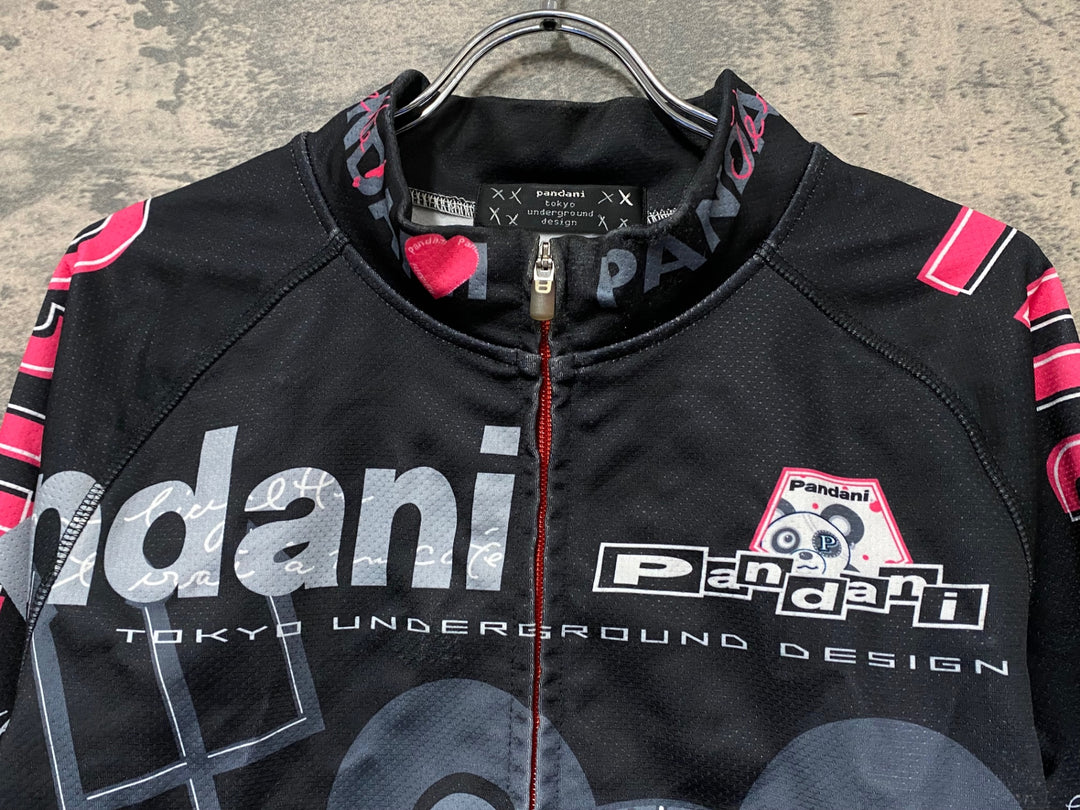 KF660 パンダーニ pandani 長袖サイクルジャージ 黒 ピンク XL ※毛玉あり