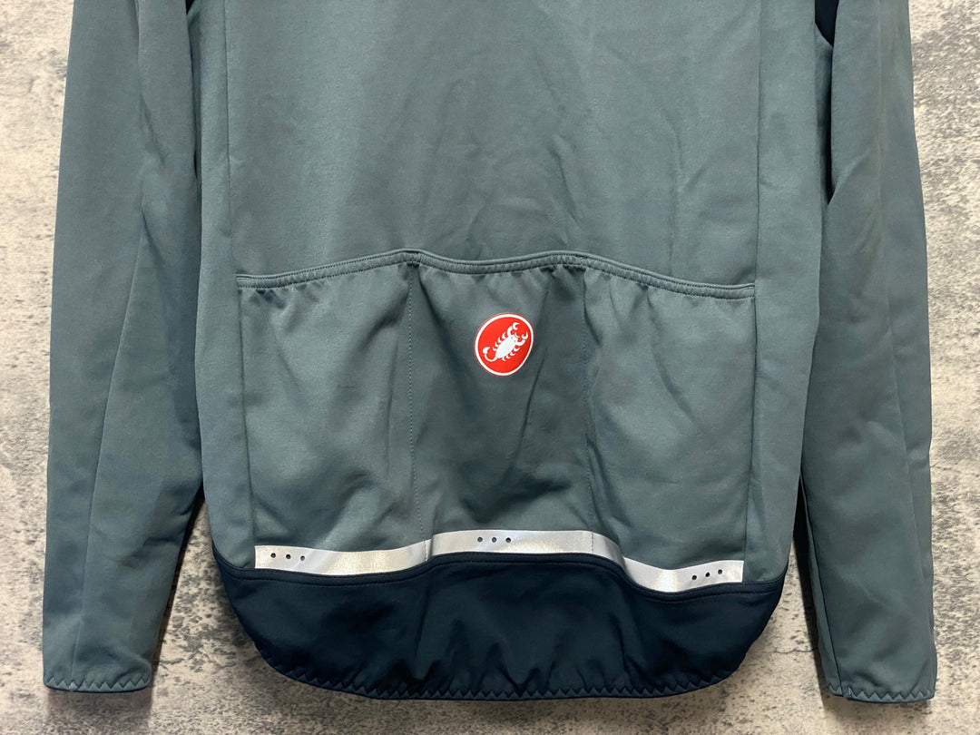 KM199 カステリ CASTELLI ROSSO CORSA Perfetto RoS 2 GORE-TEX Infinium Windstopper 長袖 サイクルジャケット シェル グレー S