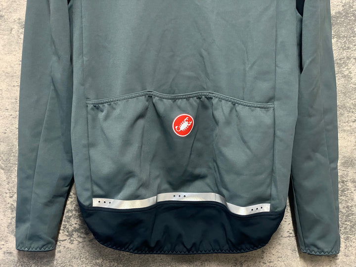 KM199 カステリ CASTELLI ROSSO CORSA Perfetto RoS 2 GORE-TEX Infinium Windstopper 長袖 サイクルジャケット シェル グレー S