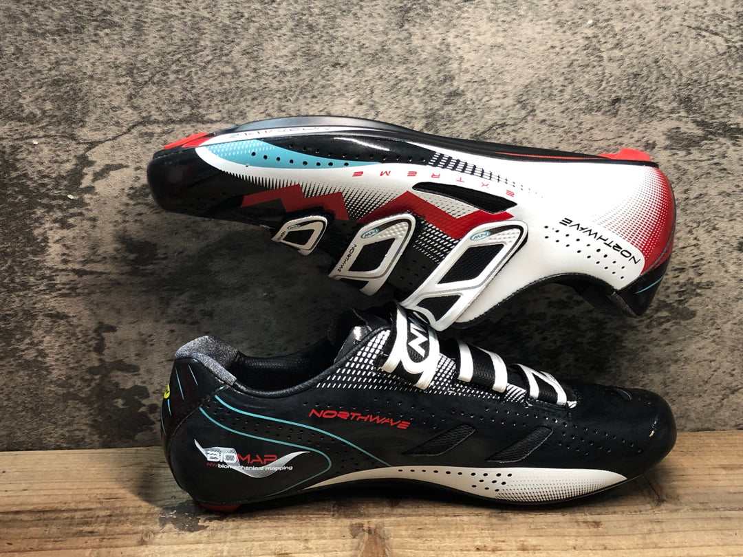 JR508 ノースウェーブ NORTHWAVE EXTREME ビンディングシューズ 黒赤白 EU41 1/2