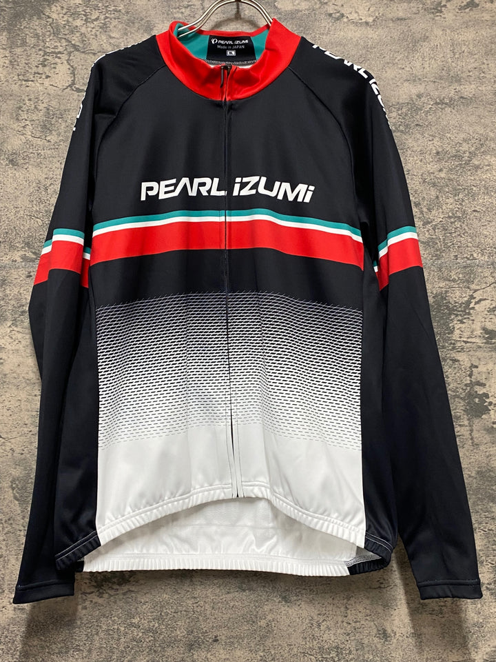 JS983 パールイズミ PEARL iZUMi 長袖 サイクルジャージ 黒 白 BL 裏起毛