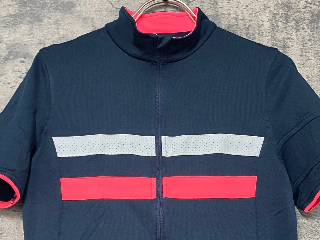 JY104 ラファ Rapha WOMEN'S BREVET JERSEY 半袖 サイクルジャージ レディース 紺 M