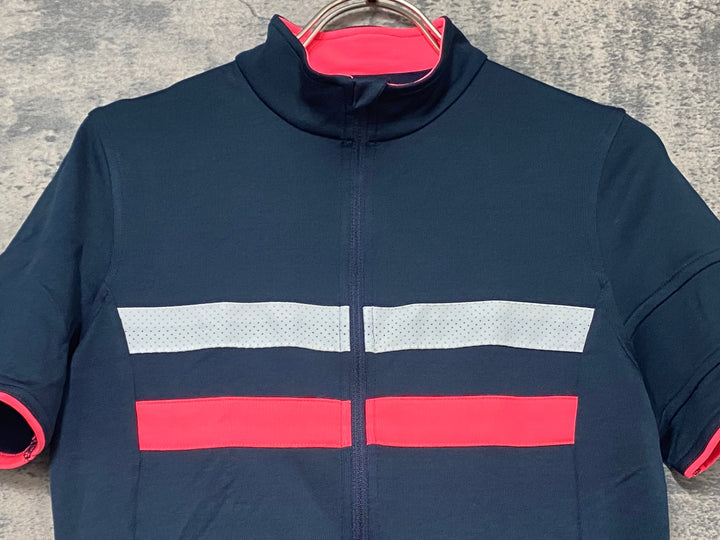 JY104 ラファ Rapha WOMEN'S BREVET JERSEY 半袖 サイクルジャージ レディース 紺 M