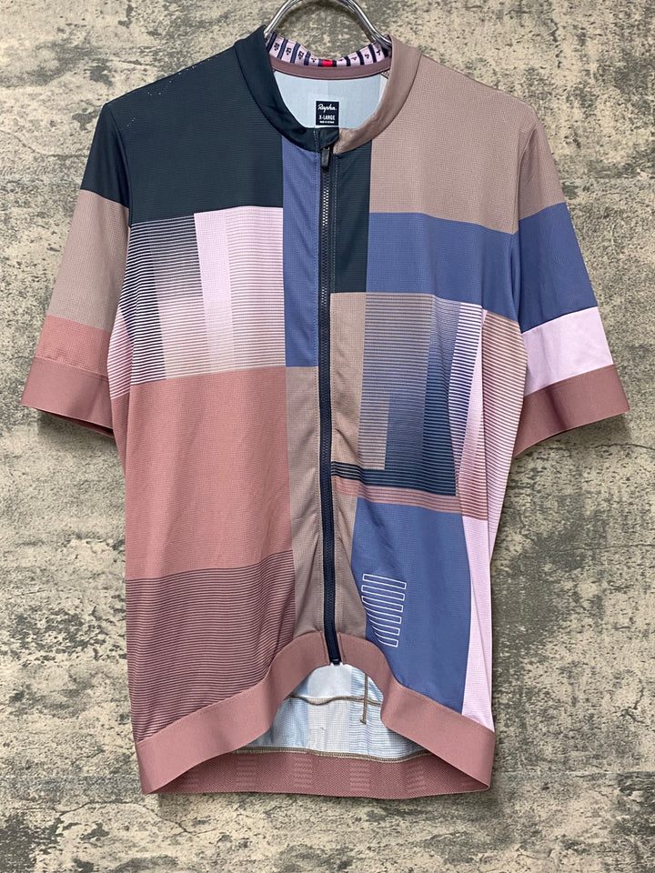 JH258 ラファ Rapha TIME PRO TEAM TRAINING JERSEY 半袖 サイクルジャージ 総柄 XL