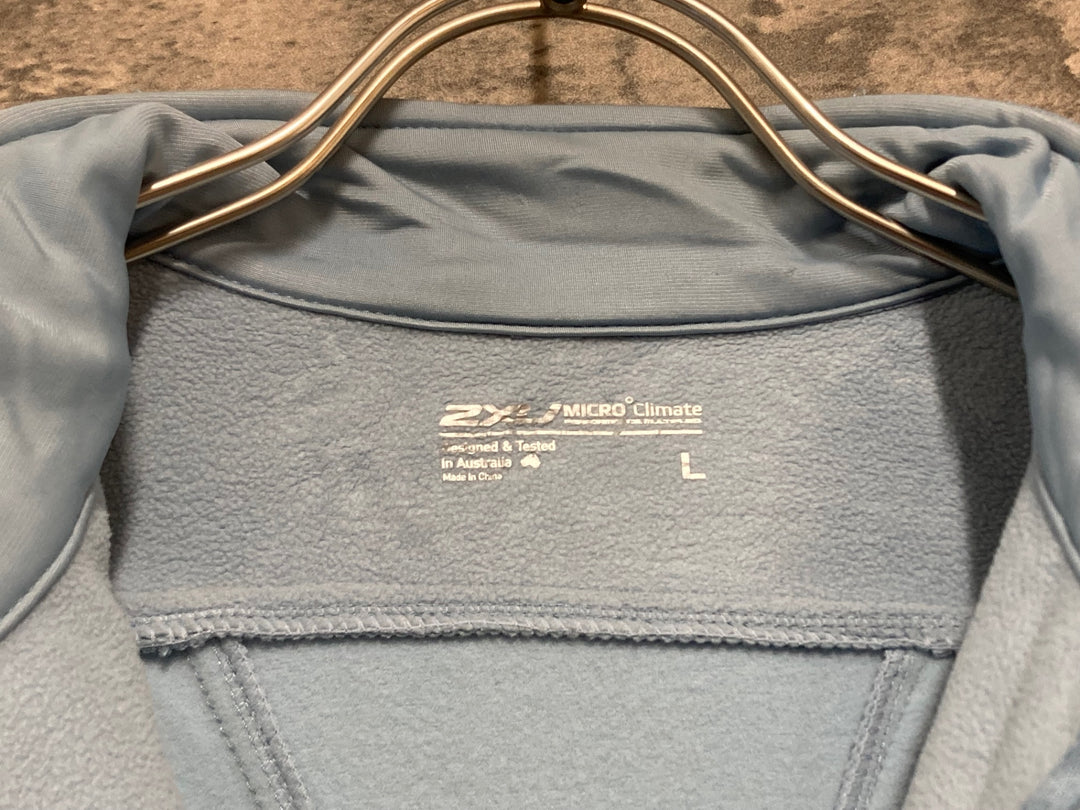 KK440 ツータイムズユー 2XU 長袖 サイクルジャケット 水色 L 裏起毛