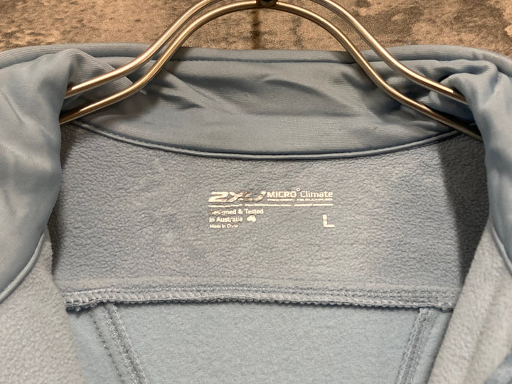 KK440 ツータイムズユー 2XU 長袖 サイクルジャケット 水色 L 裏起毛