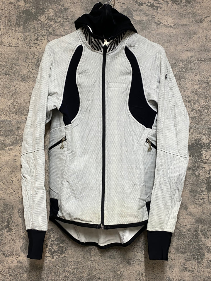 JQ188 アソス assos AIR BLOCK 851 winter plus 長袖サイクルジャケット 白黒 M 裏起毛