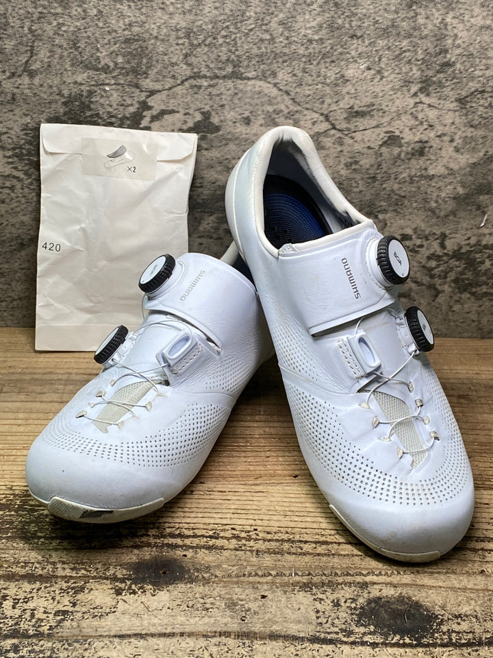 JP784 シマノ SHIMANO S-PHYER SHRC903M ビンディングシューズ 白 EU42.5 SPD-SL