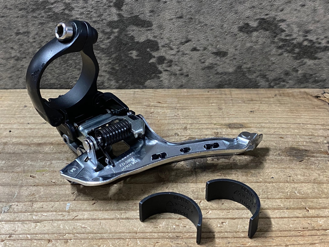 JY741 シマノ SHIMANO 105 FD-5801 フロントディレイラー バンドタイプ Φ31.8 2S シルバー