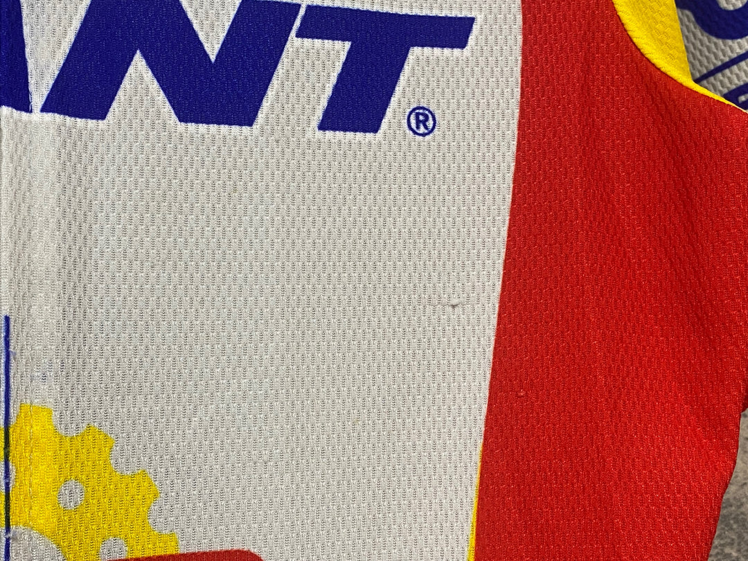 KH059 パールイズミ PEARL iZUMi GIANT 半袖 サイクルジャージ 白 青 L