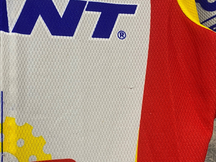 KH059 パールイズミ PEARL iZUMi GIANT 半袖 サイクルジャージ 白 青 L