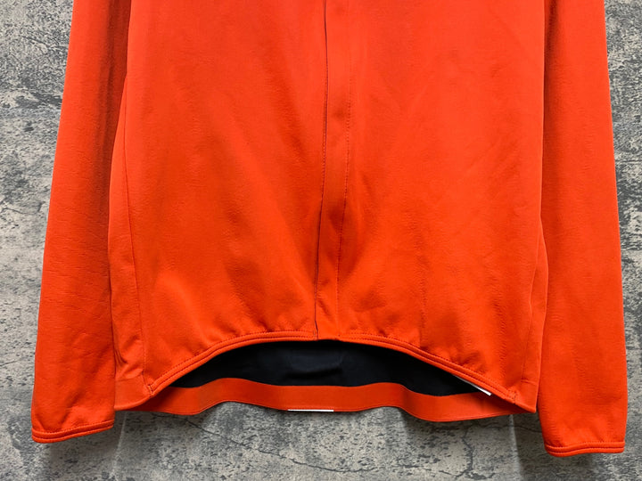 KE516 カステリ CASTELLI 長袖 サイクルジャージ オレンジ L 裏起毛 ※小穴