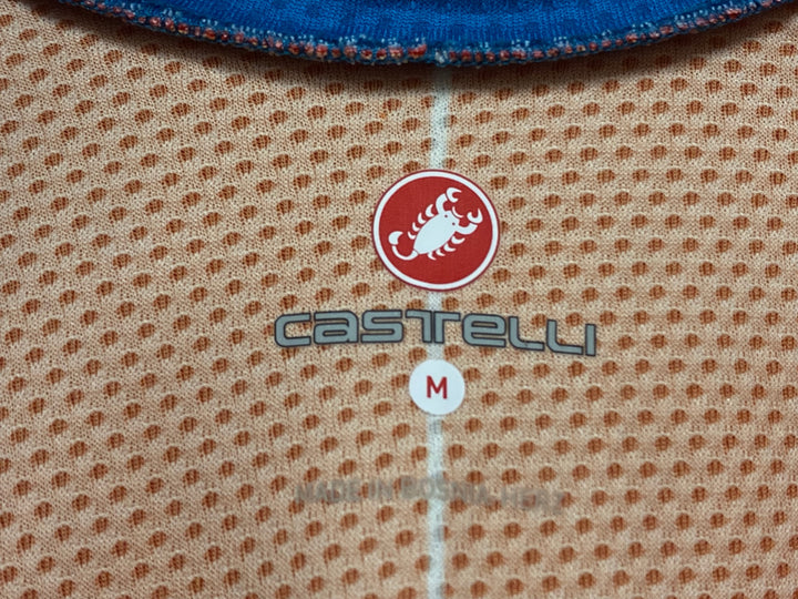 KB494 カステリ CASTELLI ロッソコルサ ROSSO CORSA 半袖 サイクルジャージ オレンジ M