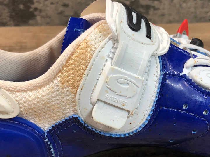 JV462 シディ SIDI エルゴ2 カーボン ERGO 2 CARBON ビンディングシューズ 青白 3穴 EU41.5 ※傷み変色