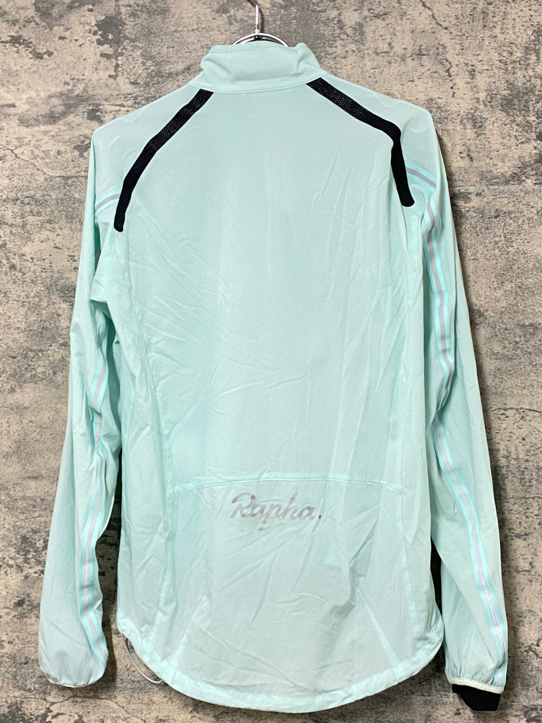 KF616 ラファ Rapha WIND JACKET 長袖 ウィンドブレーカー 水色 S ※チャック割れ、汚れあり