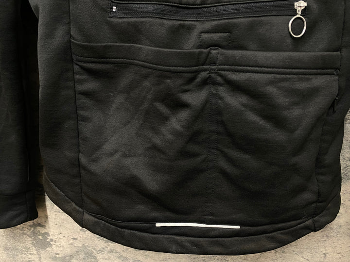 KF615 ラファ Rapha WINTER JERSEY 長袖 サイクルジャージ 黒 S ※毛玉、ほつれあり