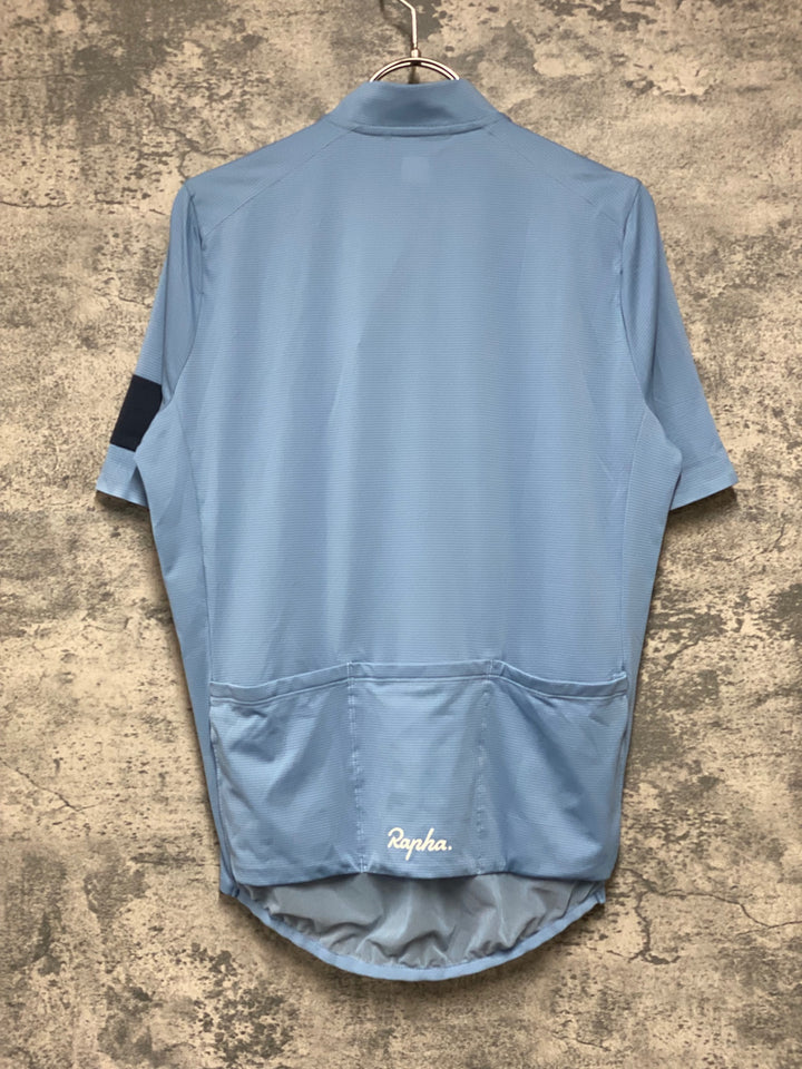 KH709 ラファ Rapha CLASSIC FLYWEIGHT JERSEY 半袖 サイクルジャージ 水色 M