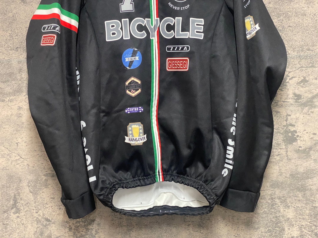 KD952 ジェッセージ GSG 長袖 サイクルジャケット 黒 M 裏起毛