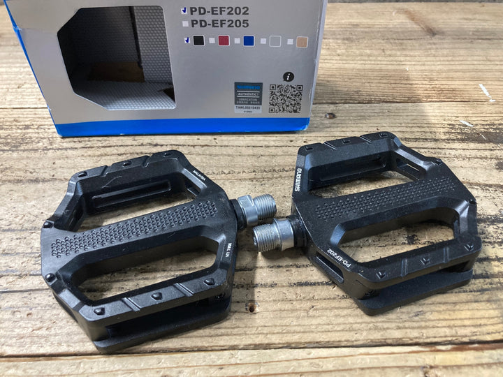 KA099 シマノ SHIMANO PD-EF202 フラットペダル ブラック 未使用品