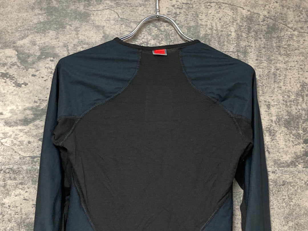 JV846 ゴア GORE BIKE WEAR 長袖 ベースレイヤー 黒 M 裏起毛 WINDSTOPPER