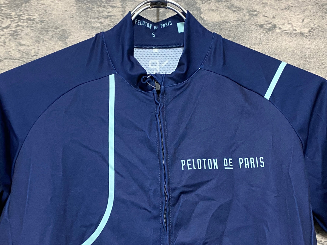 JW762 プロトンドパリ PELOTON DE PARIS Domestique Tron SS Jersey 半袖 サイクルジャージ 紺 S